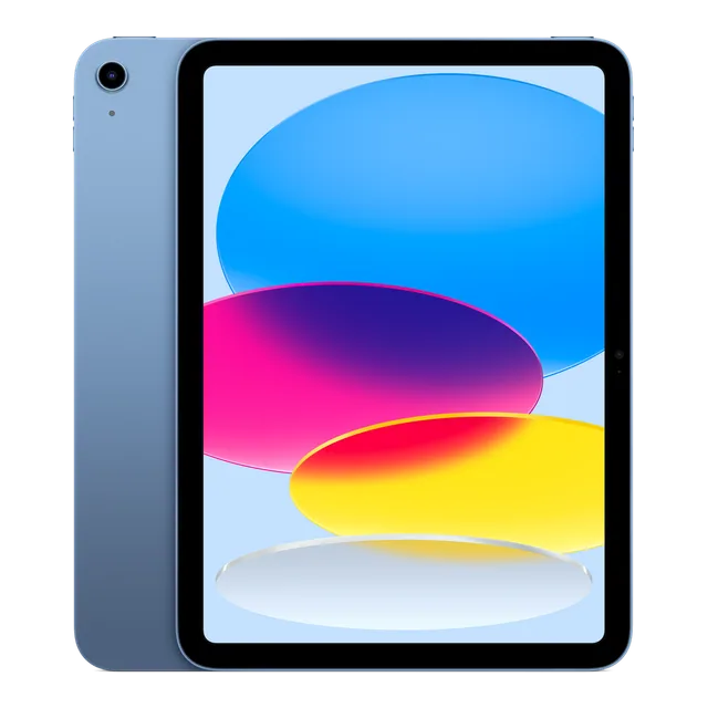 iPad (10th generation) · 64 GB · Blue — Manufacturer image of the model; not a photograph of the unit on offer.